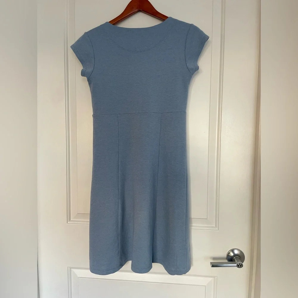Horny Toad Blue Short Sleeve Dress Tencel Cotton Gorp Tennis Golf XS - Picture 2 of 5